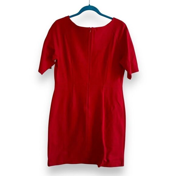 Talbots Crimson Red L/S V-Neck Knit Dress Sz 10 - Picture 6 of 6